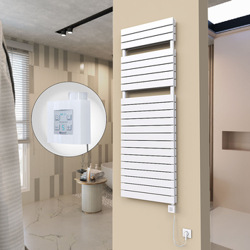 Radiva - 20H Elektrikli Havlupan 600x1772 Beyaz (KTX4 Termostat) 1000W Spiral Kablolu