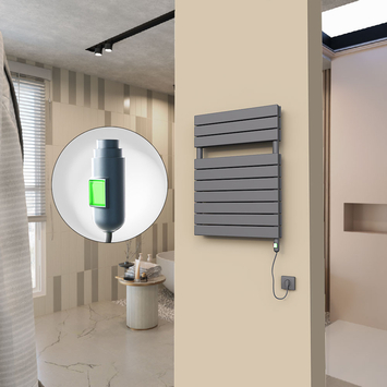 Radiva - 20H Elektrikli Havlupan 600x810 Antrasit (On/Off Düğmeli) 900 W