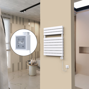Radiva - 20H Elektrikli Havlupan 600x810 Beyaz (KTX3 Termostat) 1000W Spiral Kablolu