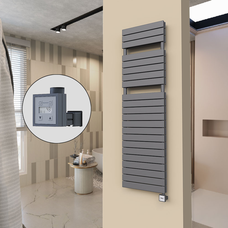 20H Sèche Serviettes Electrique 500x1772 Anthracite Ktx3 1000 W