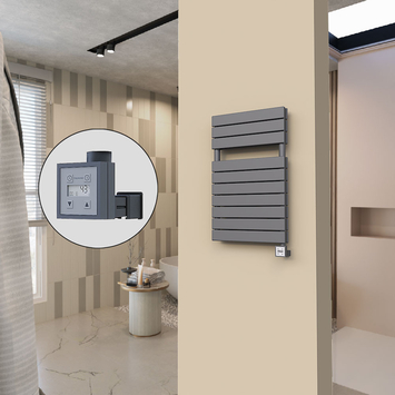 Radiva - 20H Sèche Serviettes Electrique 500x810 Anthracite Ktx3 1000 W