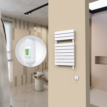 Radiva - 20H Sèche Serviettes Electrique 500x810 Blanc (On/Off) 900 W