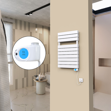 Radiva - 20H Sèche Serviettes Electrique 500x810 Blanc (Thermostat Musa) 900 W