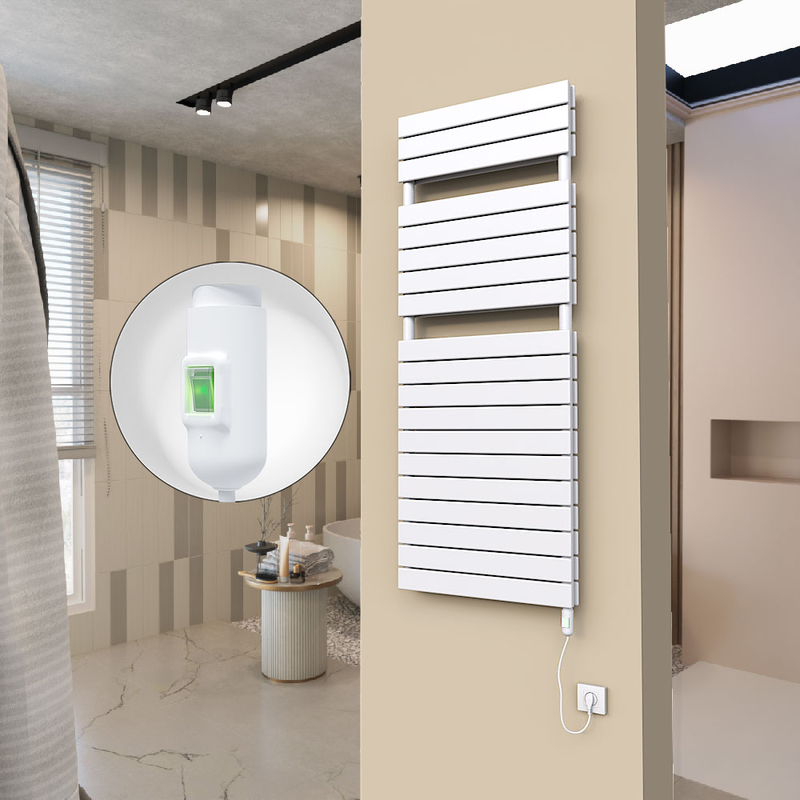20H Sèche Serviettes Electrique 600x1550 Blanc (On/Off) 1200 W