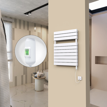 Radiva - 20H Sèche Serviettes Electrique 600x810 Blanc (On/Off) 900 W