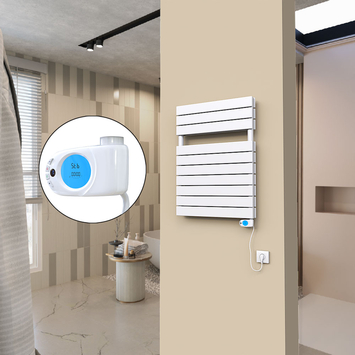 Radiva - 20H Sèche Serviettes Electrique 600x810 Blanc (Thermostat Musa) 900 W