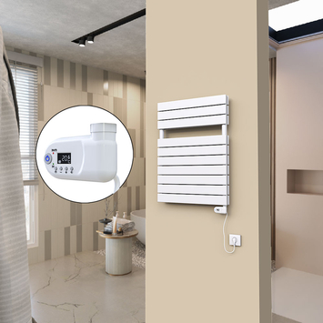  - 20H Sèche Serviettes Electrique 600x810 Blanc (Thermostat Thesis) 900 W