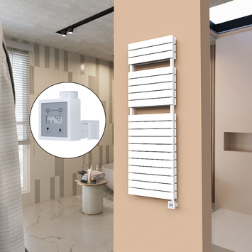  - 21H Electric Towel Warmer 500x1550 White Ktx3 1000 W