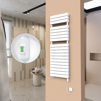 21H Electric Towel Warmer 500x1550 White (On/Off) 900 W - Thumbnail