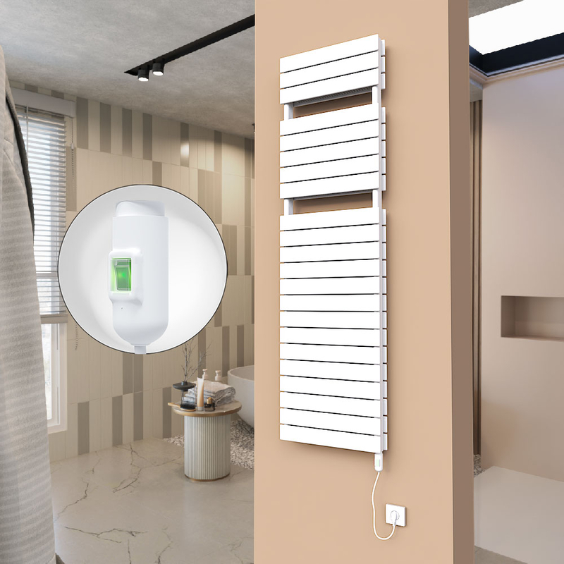 21H Electric Towel Warmer 500x1772 White (On/Off) 1200 W