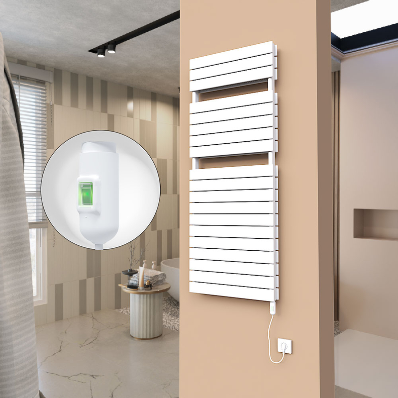 21H Electric Towel Warmer 600x1550 White (On/Off) 1200 W