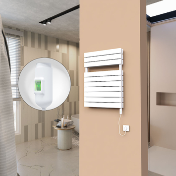  - 21H Electric Towel Warmer 600x810 White (On/Off) 900 W