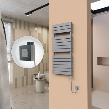  - 21H Electric Towel Warmer 500x1180 Anthracite Ktx1 1000 W (Spiral Cable)