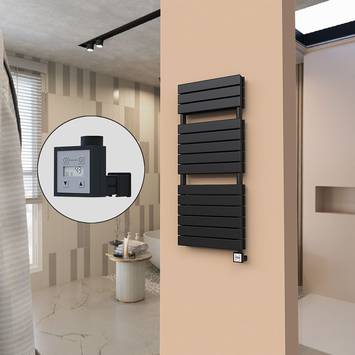 Radiva - 21H Elektrikli Havlupan 500x1180 Siyah (KTX3 Termostat) 1000W