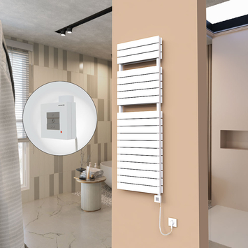 Radiva - 21H Elektrikli Havlupan 500x1550 Beyaz (KTX1 Termostat) 1000W Spiral Kablolu