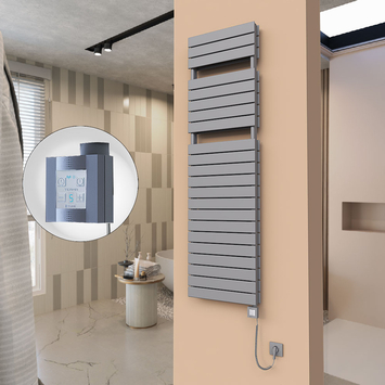  - 21H Electric Towel Warmer 500x1772 Anthracite Ktx4 1000 W (Spiral Cable)