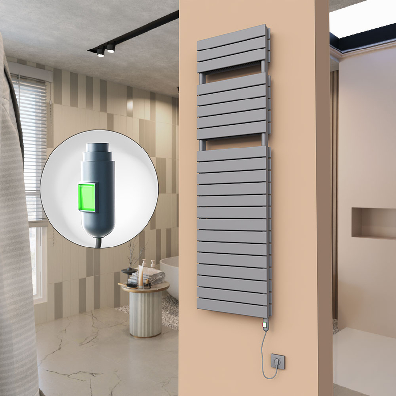 21H Elektrikli Havlupan 500x1772 Antrasit (On/Off Düğmeli) 1500 W