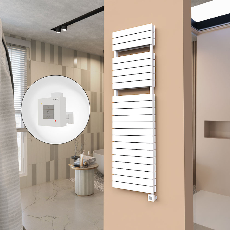 21H Sèche Serviettes Electrique 500x1772 Blanc Ktx1 1000 Watt