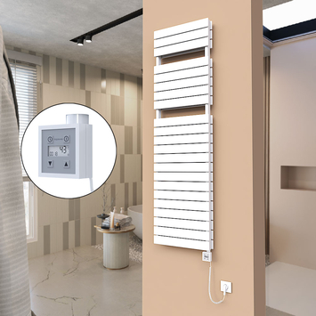  - 21H Electric Towel Warmer 500x1772 White Ktx3 1000 W (Spiral Cable)