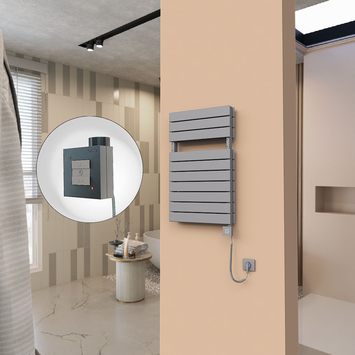Radiva - 21H Sèche Serviettes Electrique 500x810 Anthracite Ktx1 1000 Watt Câble en spirale