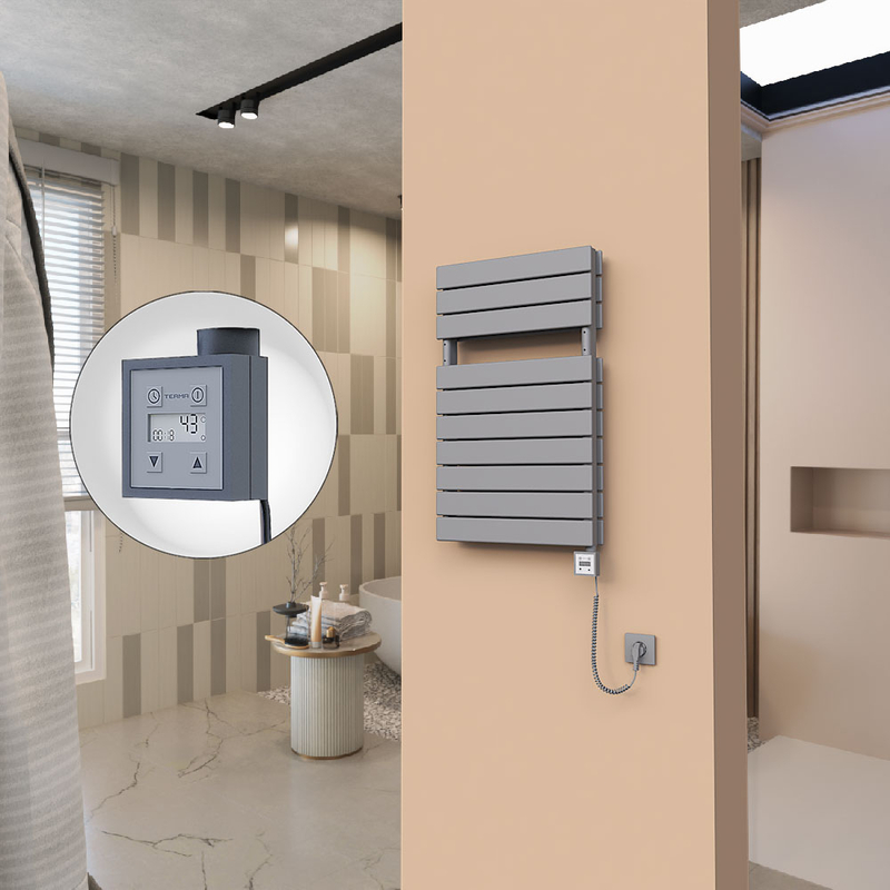 21H Elektrikli Havlupan 500x810 Antrasit (KTX3 Termostat) 1000W Spiral Kablolu