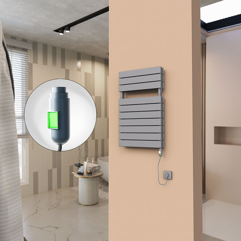 21H Elektrikli Havlupan 500x810 Antrasit (On/Off Düğmeli) 900 W
