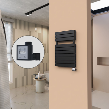 Radiva - 21H Elektrikli Havlupan 500x810 Siyah (KTX3 Termostat) 1000W