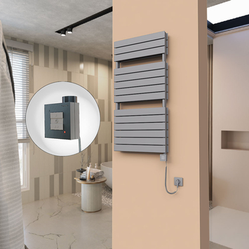  - 21H Electric Towel Warmer 600x1180 Anthracite Ktx1 1000 W (Spiral Cable)