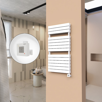 Radiva - 21H Sèche Serviettes Electrique 600x1180 Blanc Ktx1 1000 Watt