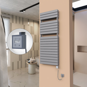  - 21H Electric Towel Warmer 600x1550 Anthracite Ktx3 1000 W (Spiral Cable)