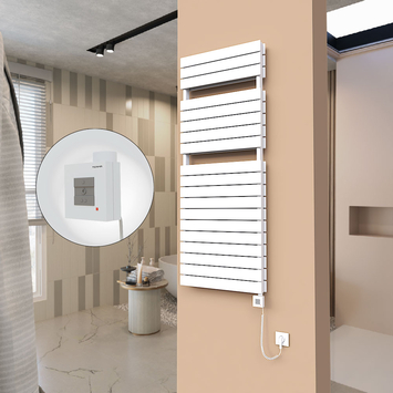 Radiva - 21H Elektrikli Havlupan 600x1550 Beyaz (KTX1 Termostat) 1000W Spiral Kablolu