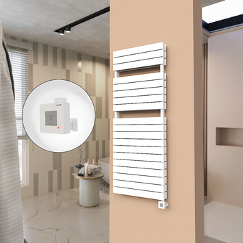 Radiva - 21H Sèche Serviettes Electrique 600x1550 Blanc Ktx1 1000 Watt