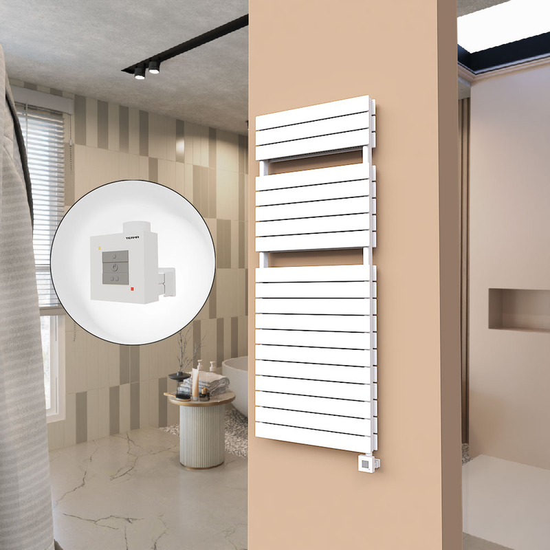 21H Sèche Serviettes Electrique 600x1550 Blanc Ktx1 1000 Watt