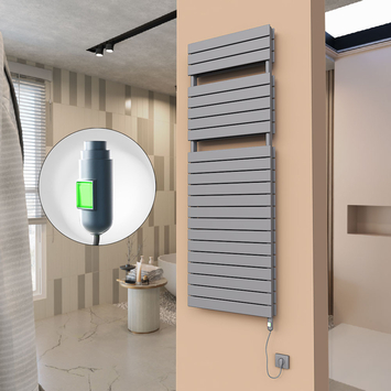 Radiva - 21H Sèche Serviettes Electrique 600x1772 Anthracite (On/Off) 1500 W
