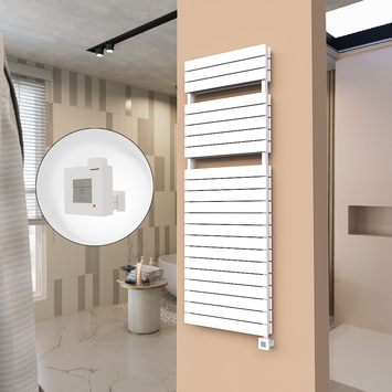 Radiva - 21H Sèche Serviettes Electrique 600x1772 Blanc Ktx1 1000 Watt
