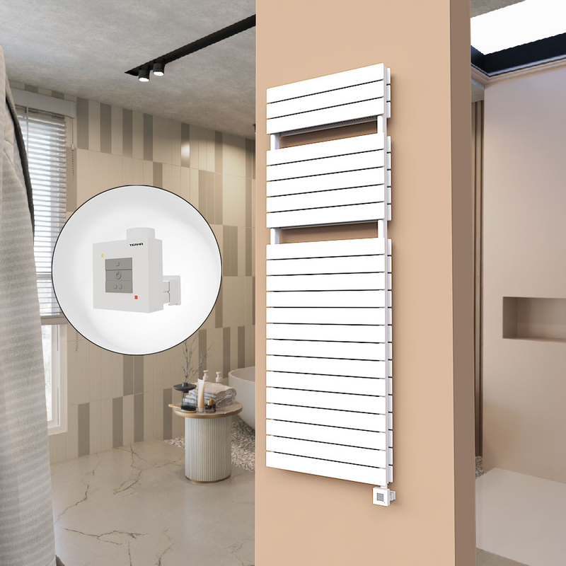 21H Sèche Serviettes Electrique 600x1772 Blanc Ktx1 1000 Watt