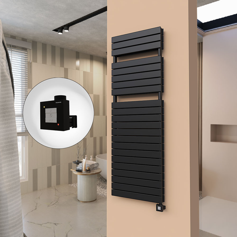 21H Electric Towel Warmer 600x1772 Matte Black Ktx1 1000 W
