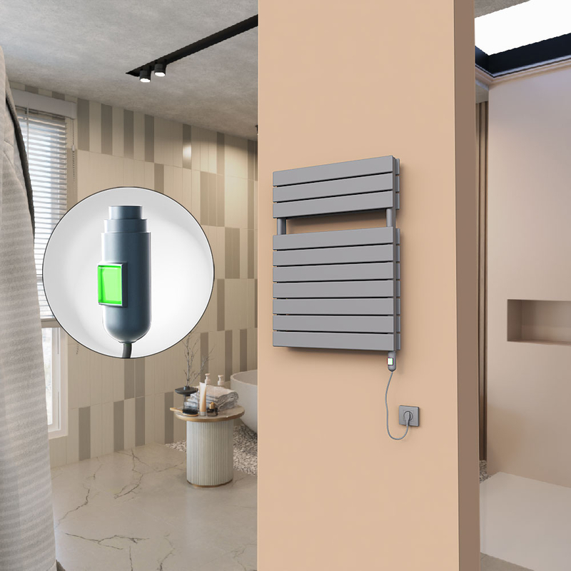 21H Elektrikli Havlupan 600x810 Antrasit (On/Off Düğmeli) 900 W
