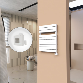 Radiva - 21H Elektrikli Havlupan 600x810 Beyaz (KTX1 Termostat) 1000W