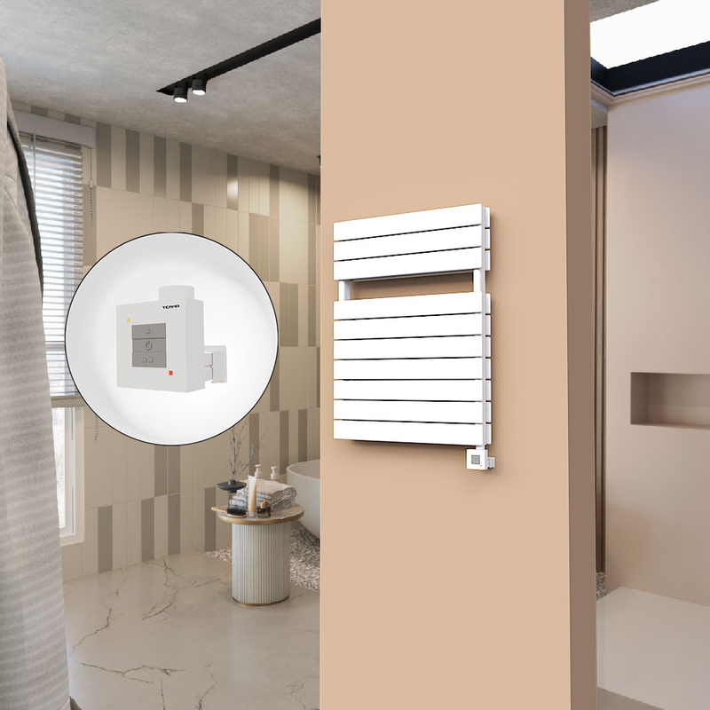 21H Elektrikli Havlupan 600x810 Beyaz (KTX1 Termostat) 1000W