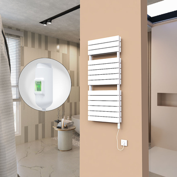 Radiva - 21H Sèche Serviettes Electrique 500x1180 Blanc (On/Off) 1200 W