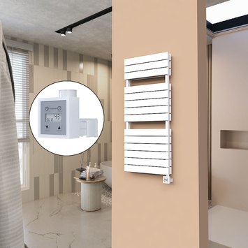 Radiva - 21H Sèche Serviettes Electrique 500x1180 Blanc Ktx3 1000 W