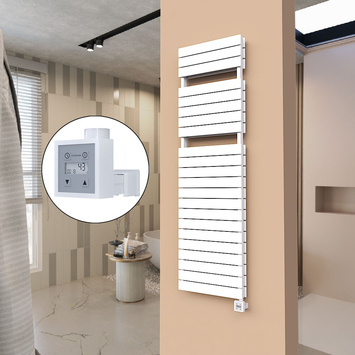  - 21H Sèche Serviettes Electrique 500x1772 Blanc Ktx3 1000 W