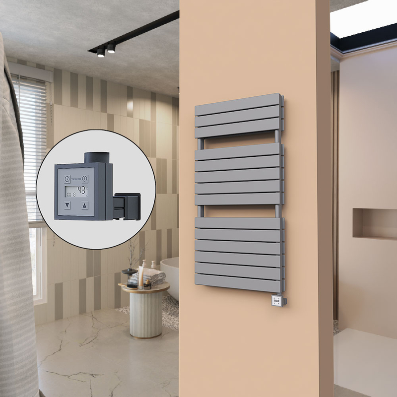 21H Sèche Serviettes Electrique 600x1180 Anthracite Ktx3 1000 W