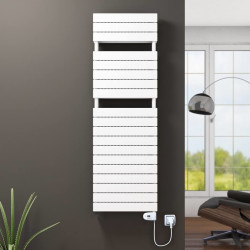 Radiva - 21H Sèche Serviettes Electrique 600x1550 Blanc (Thermostat Thesis) 1200 W