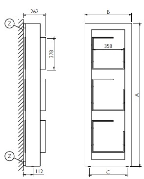 Boxes Tasarım Radyatör Teknik Resim