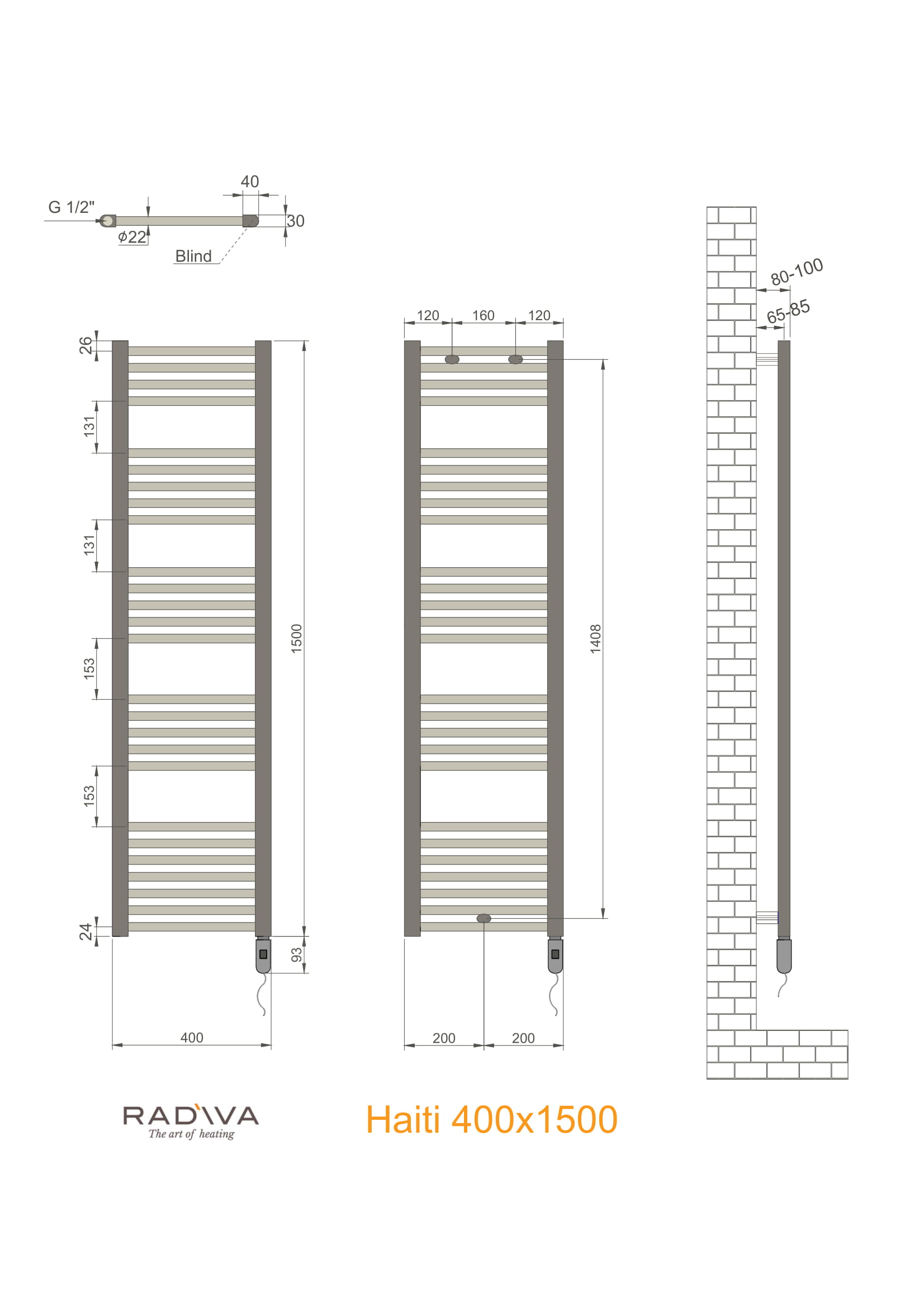 Haiti Elektrikli Havlupan On-Off Teknik Resim 400x1500