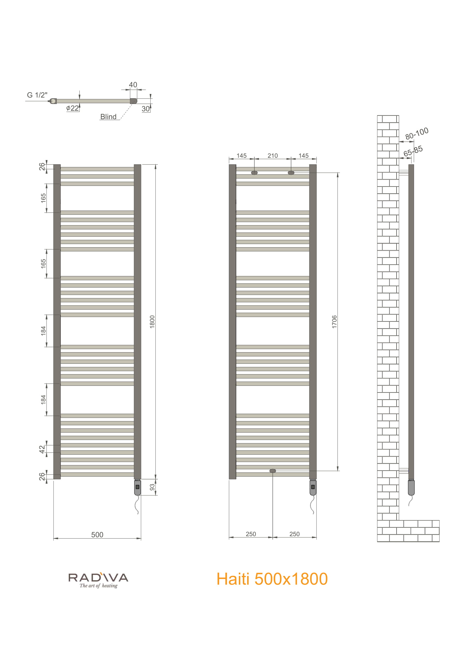 Haiti Elektrikli Havlupan On-Off Teknik Resim 500x1800