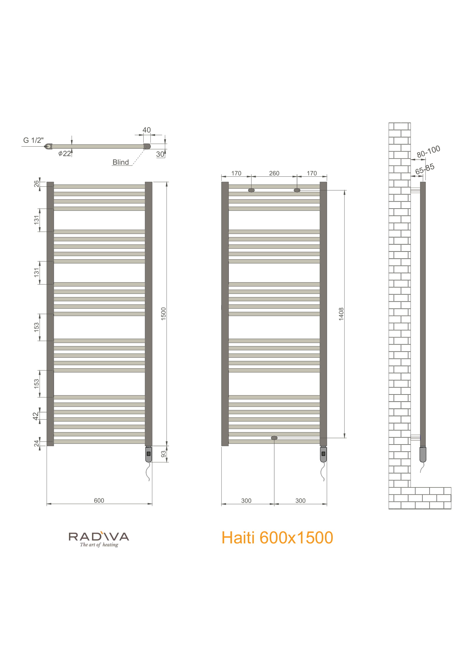 Haiti Elektrikli Havlupan On-Off Teknik Resim 600x1500