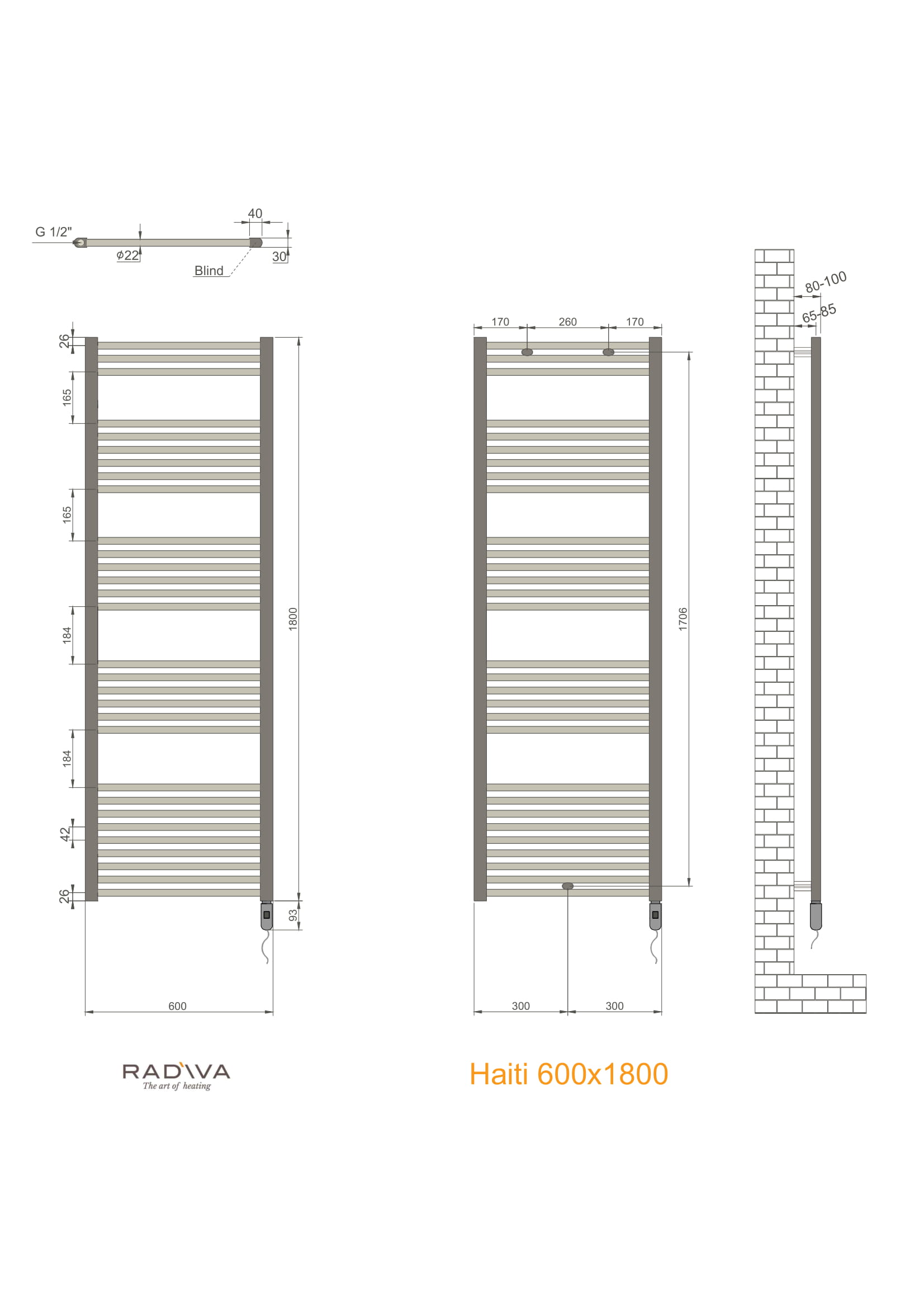 Haiti Elektrikli Havlupan On-Off Teknik Resim 600x1800